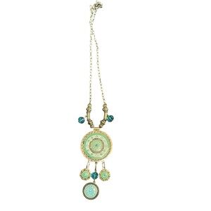 Chic Gold and Turquoise Statement Necklace